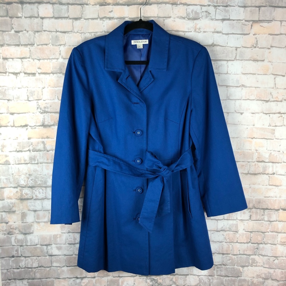 Pendleton Cotton Trench Coat With Tie